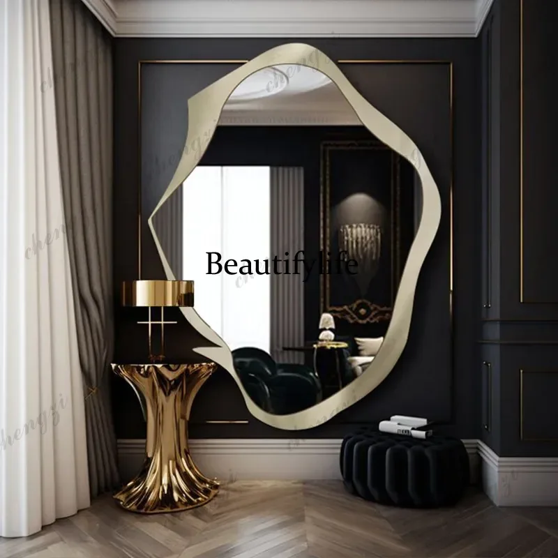 Y136 French special-shaped wall-mounted full-length mirror irregular full-length mirror art creative decorative mirror