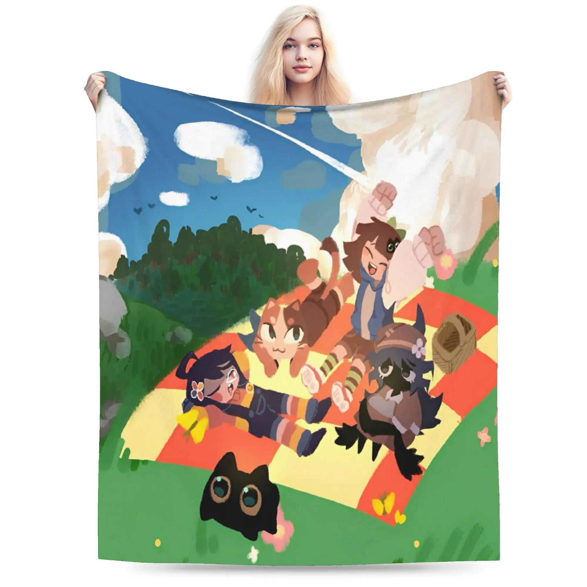 Fundamental Paper Education Anime Merch Blankets Soft Fleece  Throw Blanket Comfortable Rug Piece