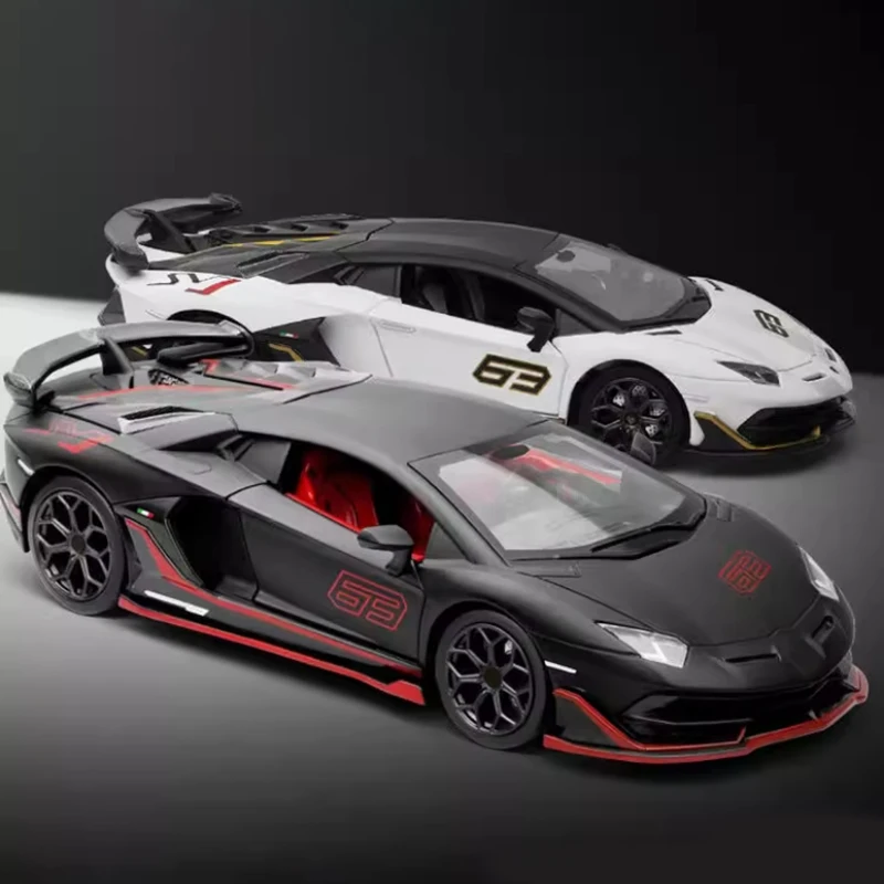 

Литой под давлением масштаб 1:24 SVJ63, спортивный автомобиль, имитация сплава, модель автомобиля, статический дисплей, Коллекционная игрушка, подарок, сувенирное украшение