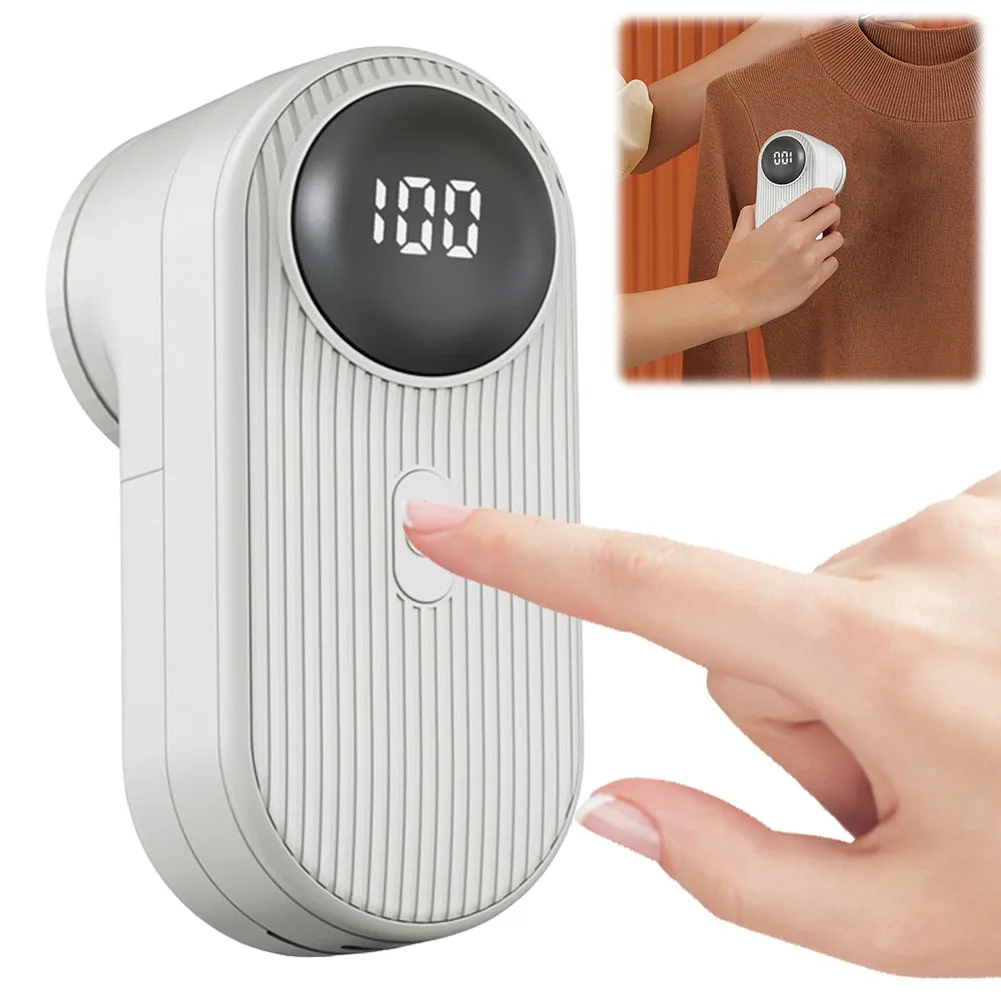 Electric Lint Remover Electric Fluff Remover USB Rechargeable Portable Fuzz Remover LED Display 3 Speed for Home Travel