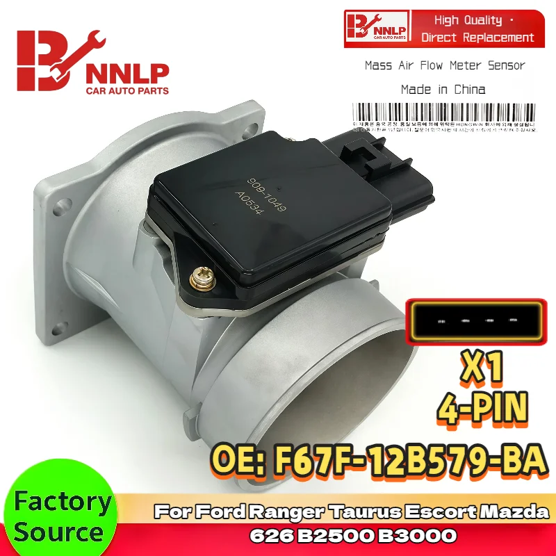 Sensor de Fluxo de Ar MAF para Ford Ranger Taurus Escort Mazda 626 B2500 B3000 F67F-12B579-BA F67Z-12B579-EA