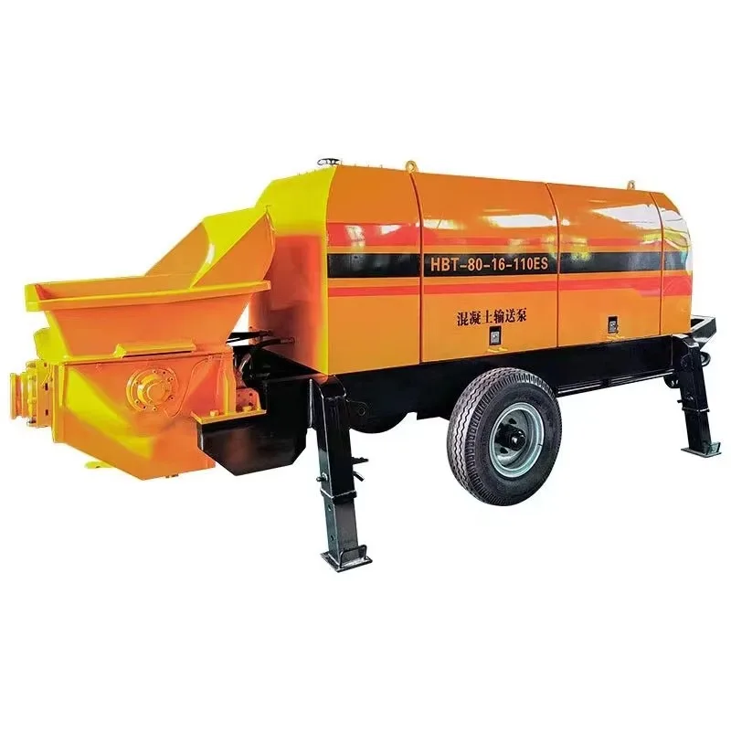 YG Small Concrete Machinery Trailer Mounted Diesel Engine Concrete Pump