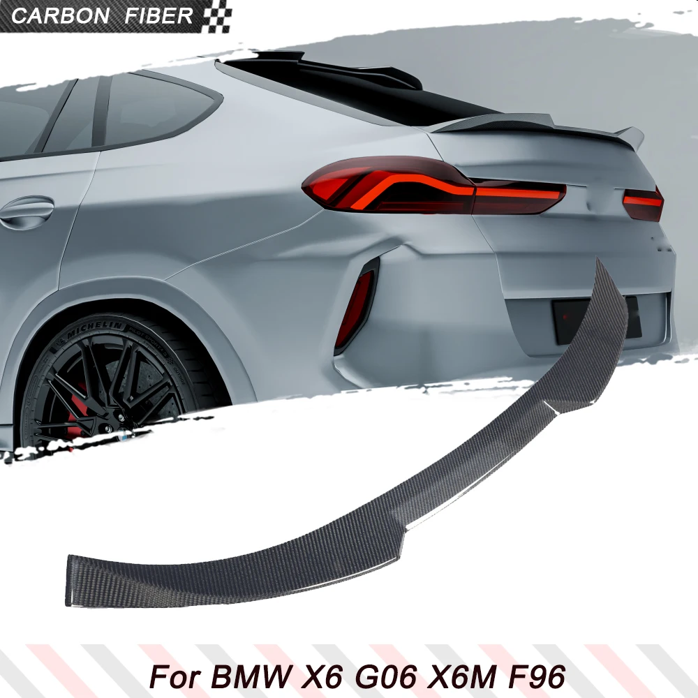

Carbon Fiber Car Rear Middle Racing Spoiler for BMW X6 G06 X6M F96 2020-2024 Car Rear Racing Trunk Lid Lip Boot Wing Body Kits