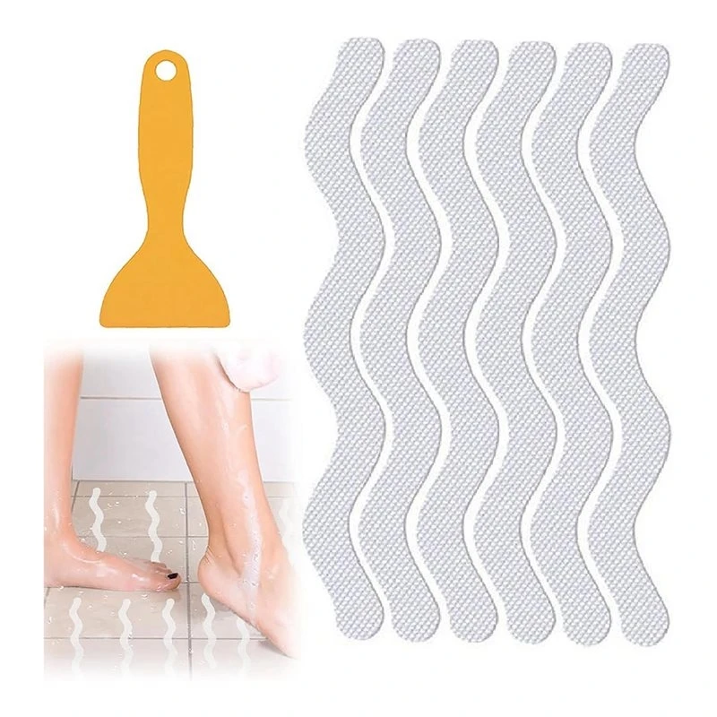 ABKL-Wavy Bathtub Non Slip Stickers Wavy Grip Treads For Tub Shower