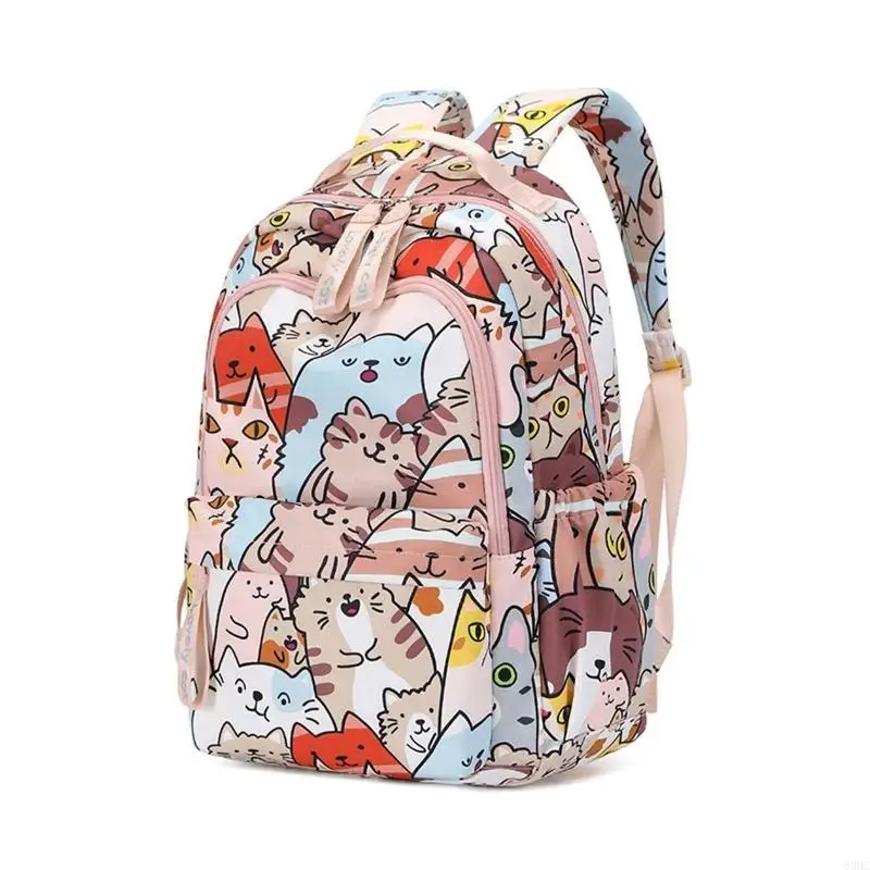 

63HC for Cat Print Backpack Bookbag Casual Shoulder Bag School Bookbag for Stu