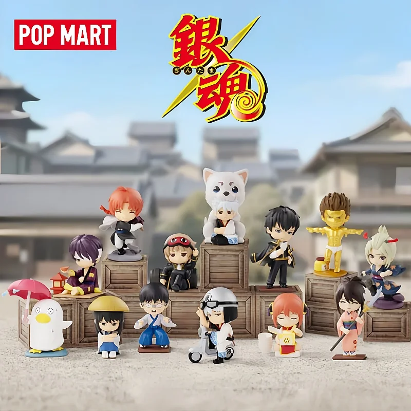 

Новая коллекционная фигурка Pop Mart Gintama: Серия «Добро пожаловать в Йорозуя» (2026), аниме-фигурка в слепой коробке, настольное украшение, игрушка, подарок для любителей аниме