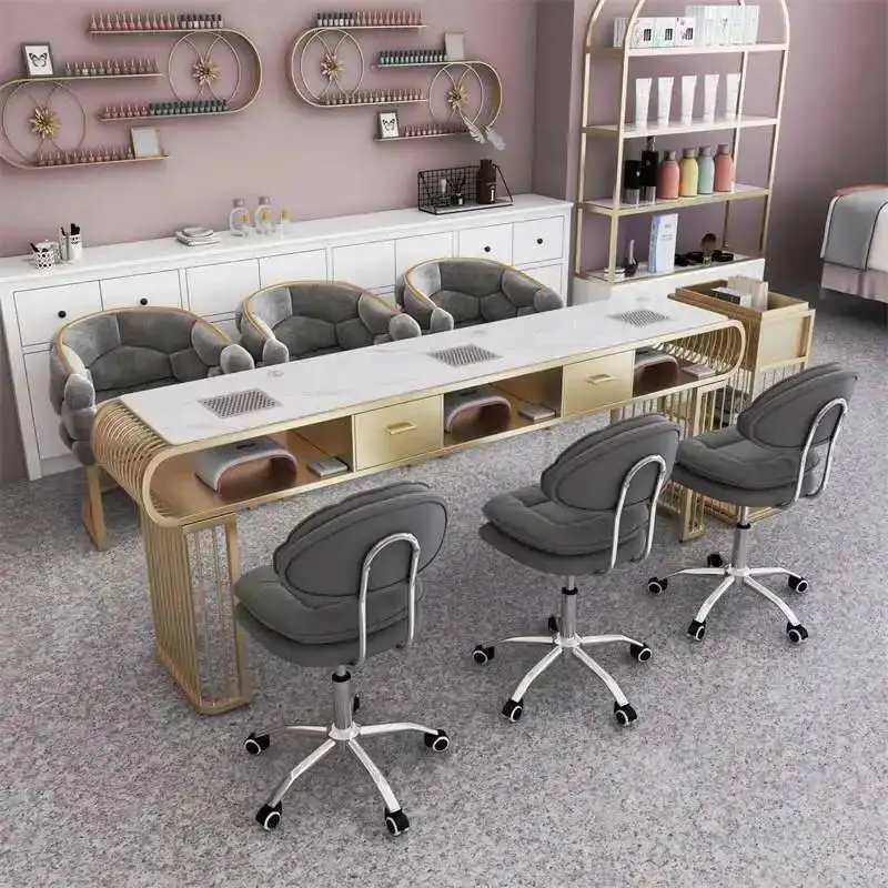 Manicure Desk Salon Nordic Nail Tables Marble Equipment Beauty Professional Nails Aesthetic Manicure Moveis Furniture Table