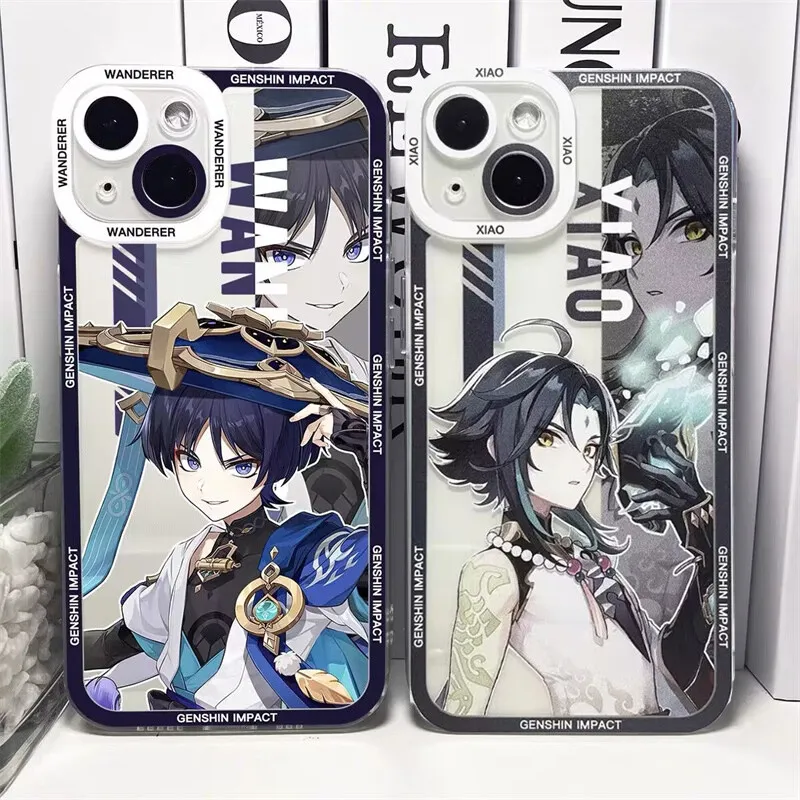 Genshin Impact Case für iPhone 11 12 13 14 15 Pro Max Mini 6 6s 7 8 plus xr xs max x Xiao Zhongli Wanderer Alhaitham Cover