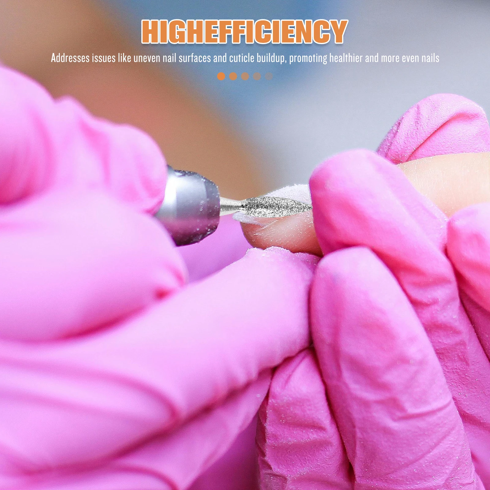 

6Pcs Nail Drill Bits Professional Steel Grinding Heads Cuticle Removal Manicure Tool Accessories for Home Salon Use