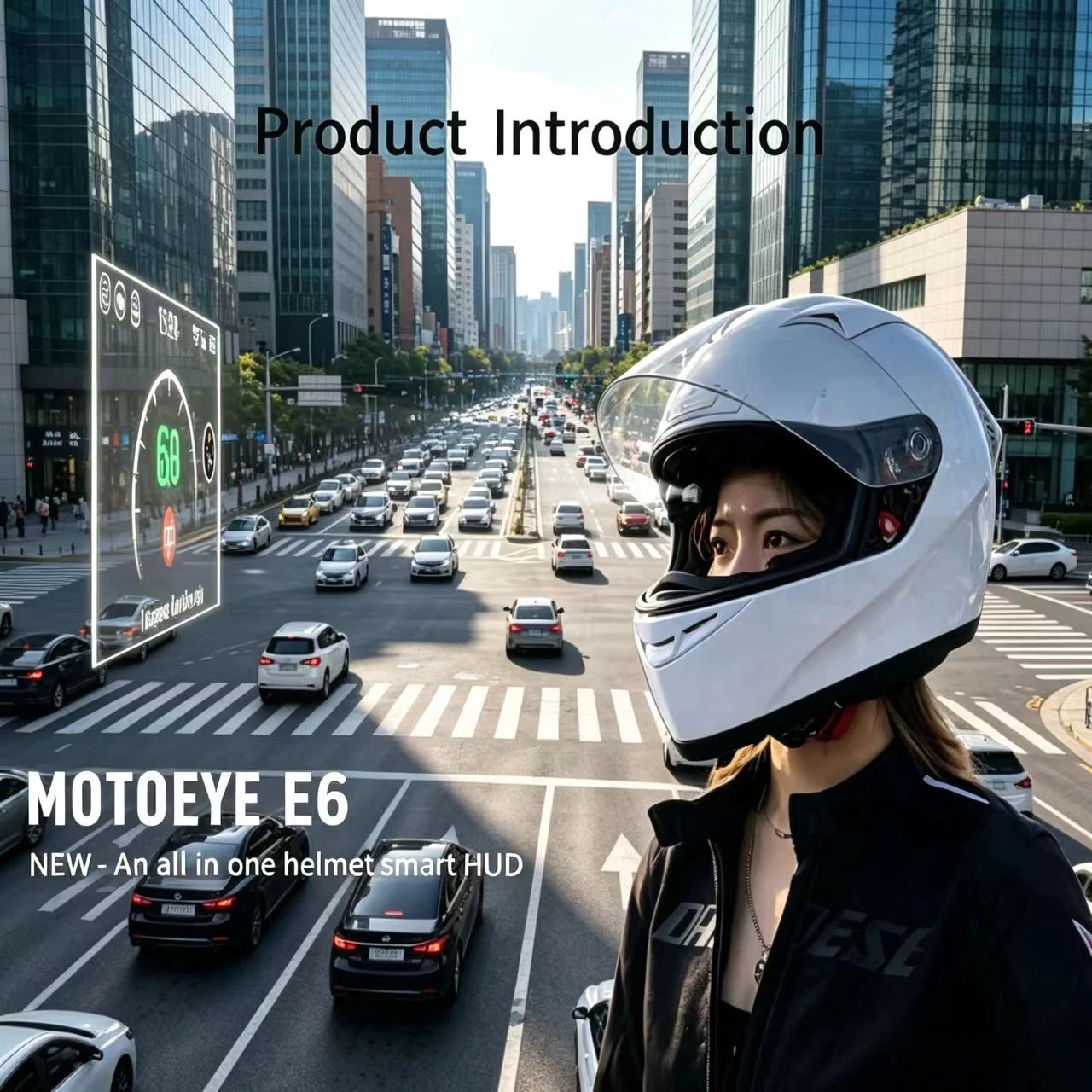MotoEye Motorcycle Love Helmet HUD Head Up Display Motorcycle Navigation Locomotive Driving Record Bluetooth Headset
