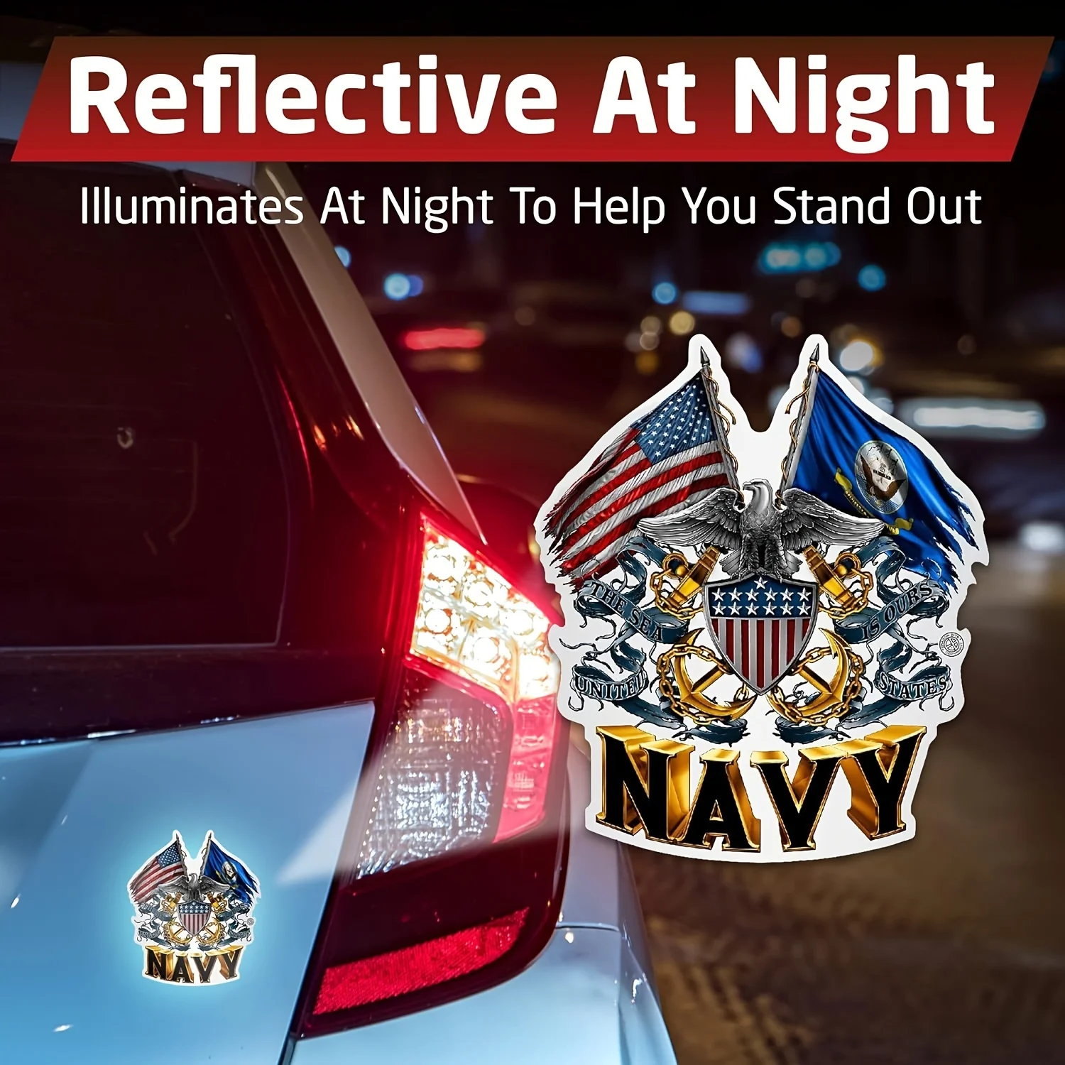 USMC Sticker for Hard Hat/tool box/Helmet, US Navy Veteran&Marine Corps&Bald Eagle Patriotic Decal, 4