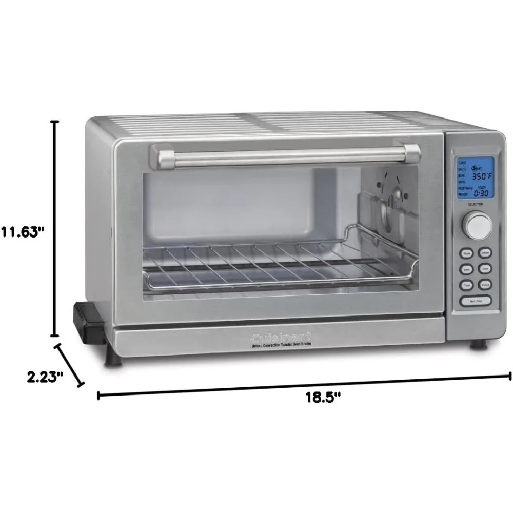 Deluxe Convection Toaster Oven Broiler, Brushed Stainless