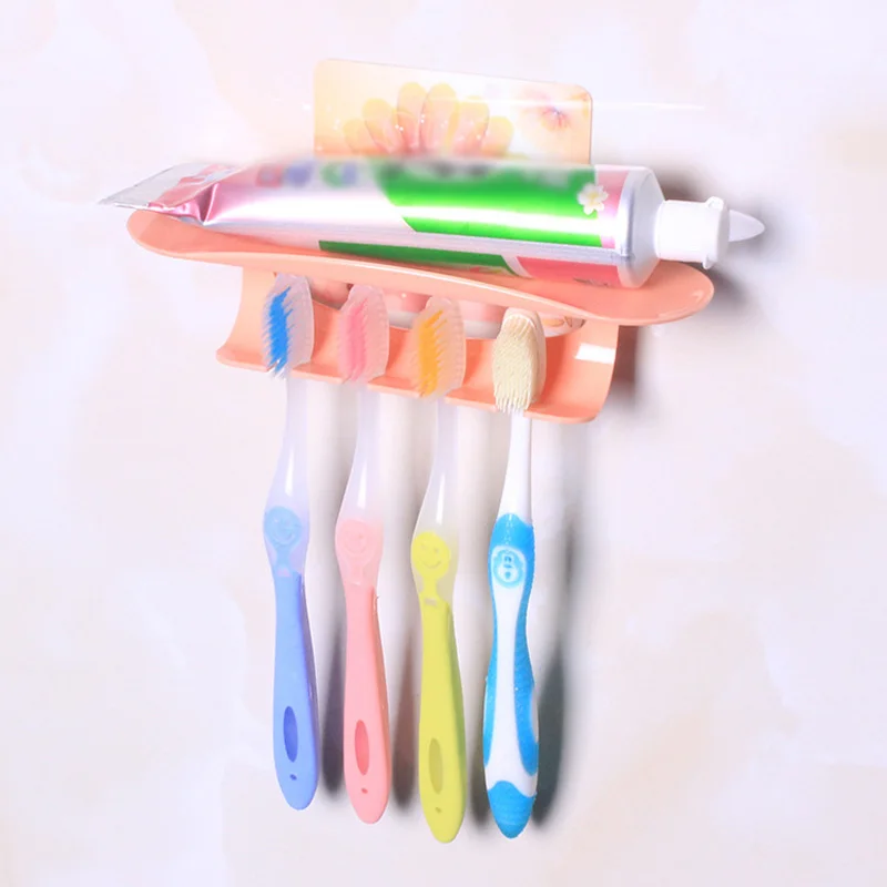 

Toothpaste Toothbrush Holder Punch-Free Wall-Mounted Strong Suction Cup Hanging Storage Shelf Storage Shelf Bathroom Accessories