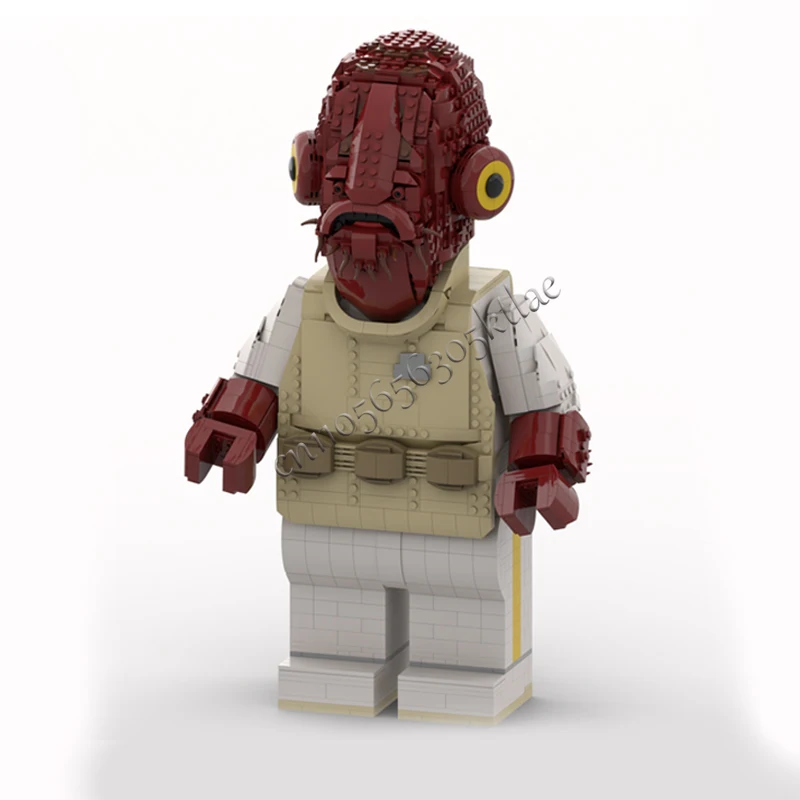 1738개 조각 모크 스타 배틀 애클버 메가 피규어 헬멧 모델 블록 브릭 DIY 창의적 조립 장난감 휴일 선물