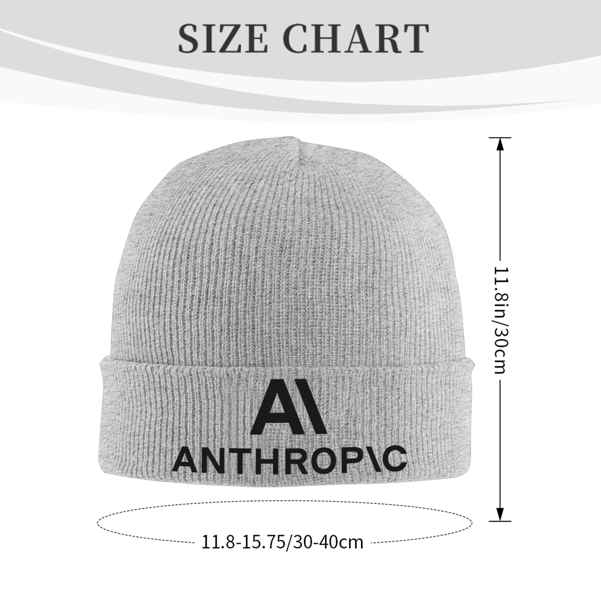 Claude Ai Anthropic Artificial Intelligence Rib Knit Cuffed Beanie For Unisex  Winter Knit Skullies Beanie Cap