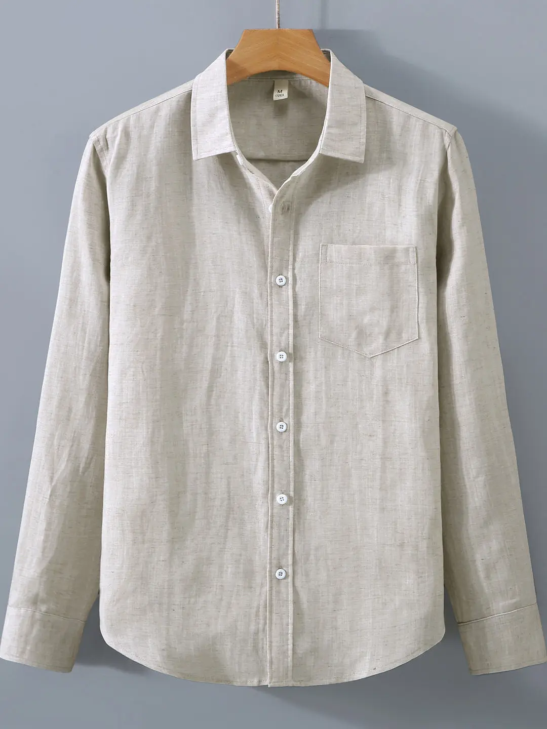 

Casual Linen Silk Men's Shirt Loose Fit Thin Material Turn-down Collar Versatile Spring Summer Autumn Lightweight Shirt