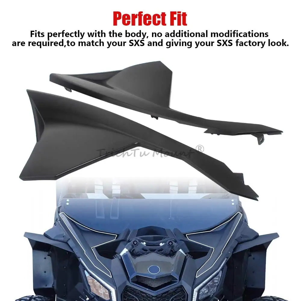 UTV Front Fender Plate Trim Cover For Can-Am Maverick X3 Max Turbo R RR DS RS XRS XDS XMR XRC 2017-2023 Accessories ABS Plastic
