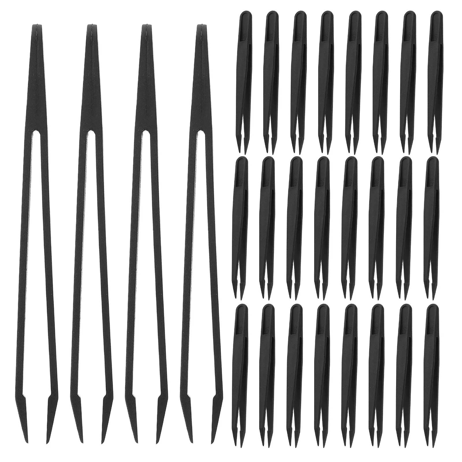 

30Pcs Kids Bead Tweezers Plastic Straight Tweezers for Crafting Fuse Beads Science Exploration Sensory Play Activities