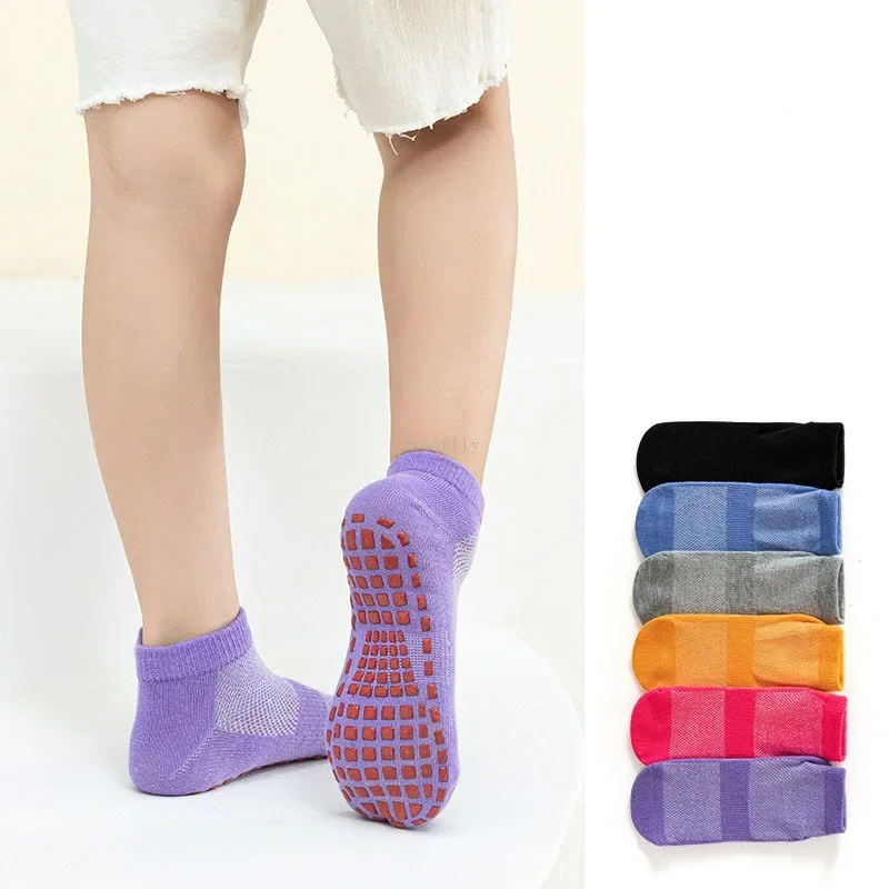 Non Slip Silicone Toddler Socks Fashion Solid Children Floor Socks Boys Kids Girls Baby Breathable Versatile Parent-child Socken
