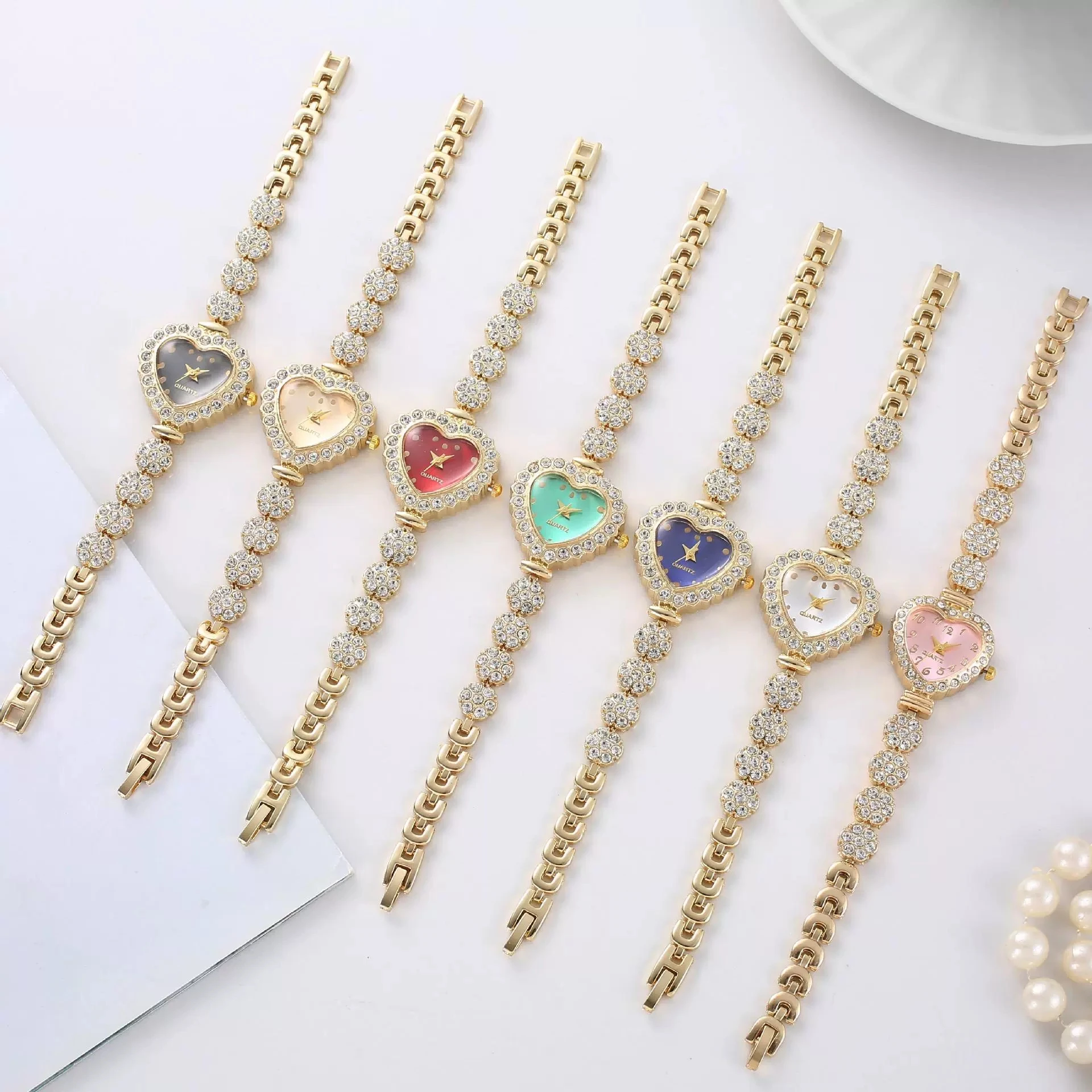 New Fashion Watches For Woman Heart Casual Quartz Watch Women Students Stainless Steel Bracelet Watches Gifts Girls Wrist Clock