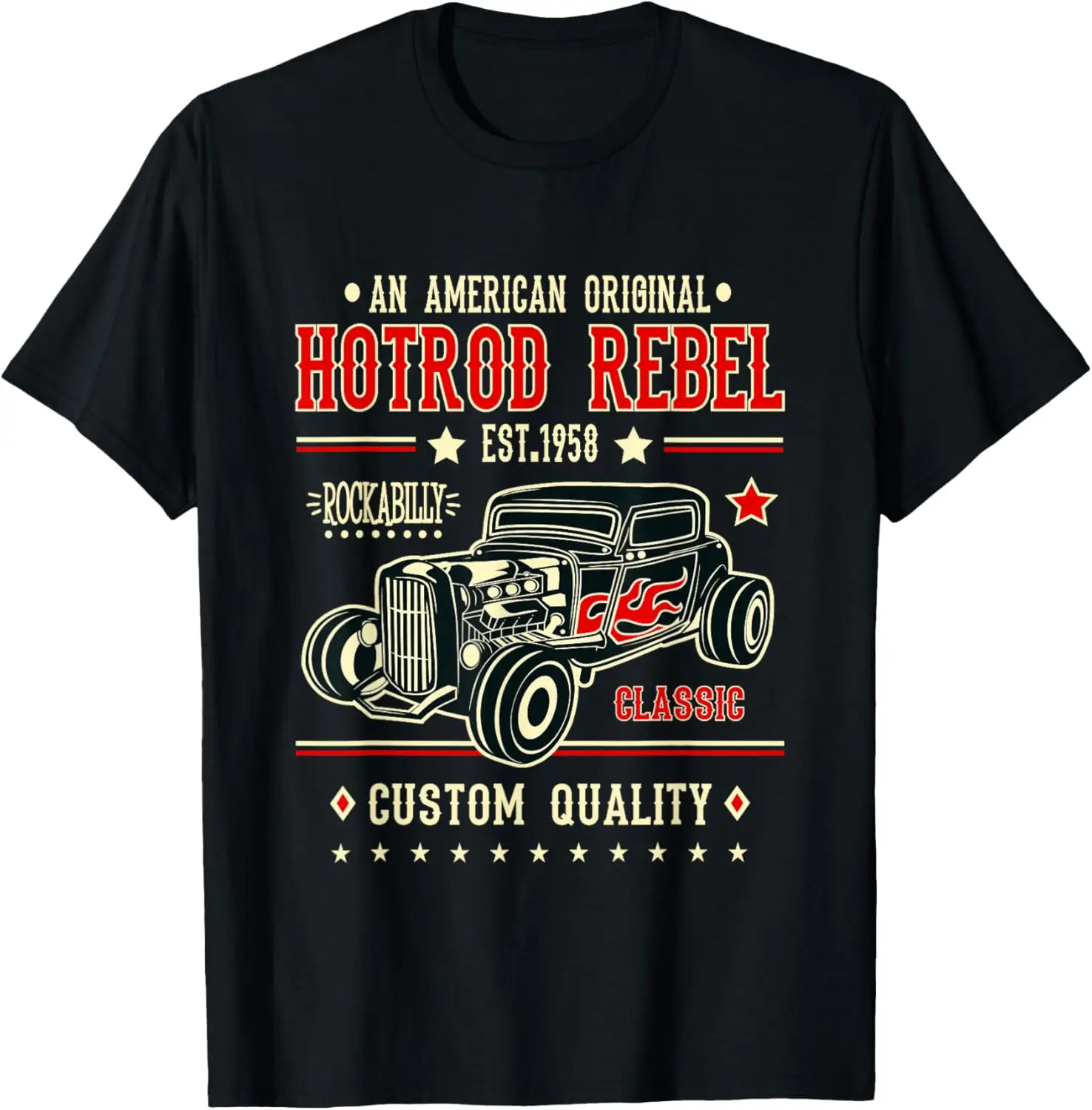 

50s Rockabilly Clothes Hotrod 1950s Sock Hop Rocker Greaser T-Shirt