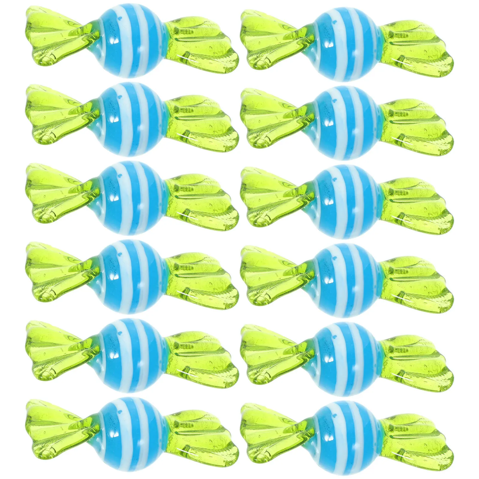 

12Pcs Colored Glass Crystal Sweets Adornment Fine Craftsmanship Desktop Display Festive Home Decoration Gift for Family Friends