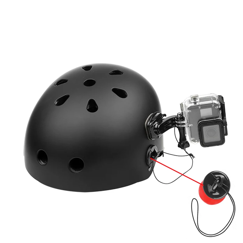خوذة لاصقة مثبتة على حامل مسطح منحني لـ GoPro Hero 13 12 11 10 9 8 Insta360 X5 X4 AKASO DJI OSMO Action 5 Pro SJCAM