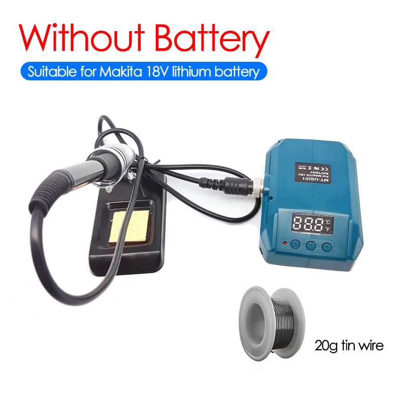 Kit de Ferro de Solda sem Fio Portátil dc Ferro de Solda de Lítio para Makita 18v Bateria de Lítio com Fio de Estanho Solda 60w