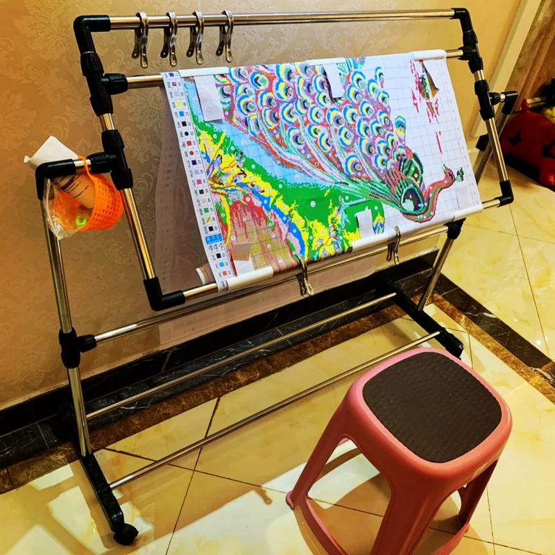 

Adjustable Large Cross Stitch Stand Home Fabric Art Special Tool for Embroidery Support Frame Cross Stitch Kit Accories