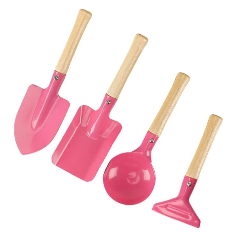 4 piezas pala a mano para niños en playa y actividad jardín con juego madera fácil agarrar playa y juego