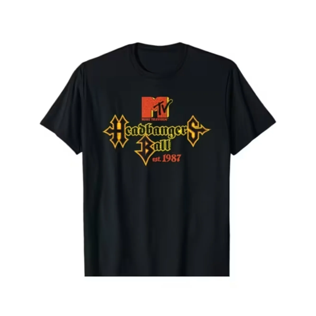 Mens Retro Swing Style 1987 Pattern T Shirt Retro Design Gold Letters Short Sleeved Round Neck Suitable For Concerts And Daily Wear Suitable For For 80S Bohemian Style Yellow Retro Mens T Shirt