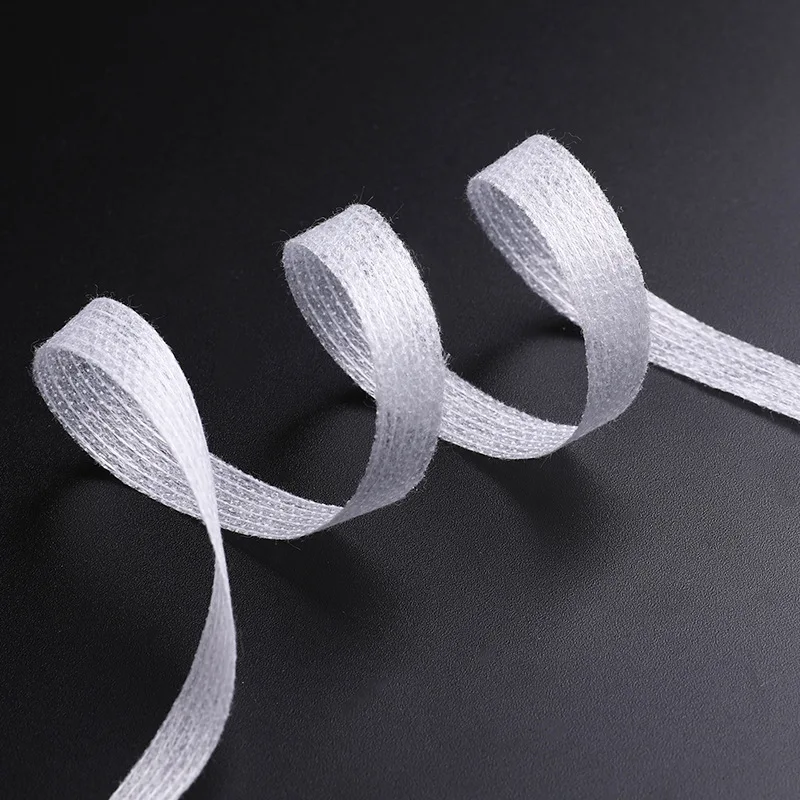 Black and White One Side Bonded Fabric Lining Ironing Clothes Hem Tape Mesh Lining DIY Sewing Accessories