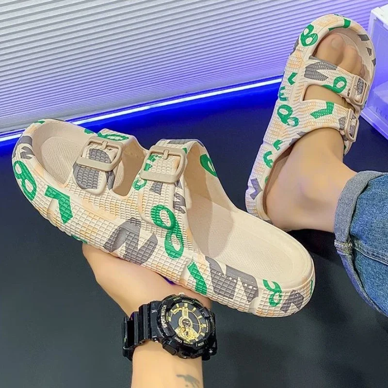 

Уличные мужские тапочки на платформе Eva, пляжная мужская обувь для взрослых, элегантный стиль 2025 года, оригинальные забавные шлепанцы Y2k, низкая цена