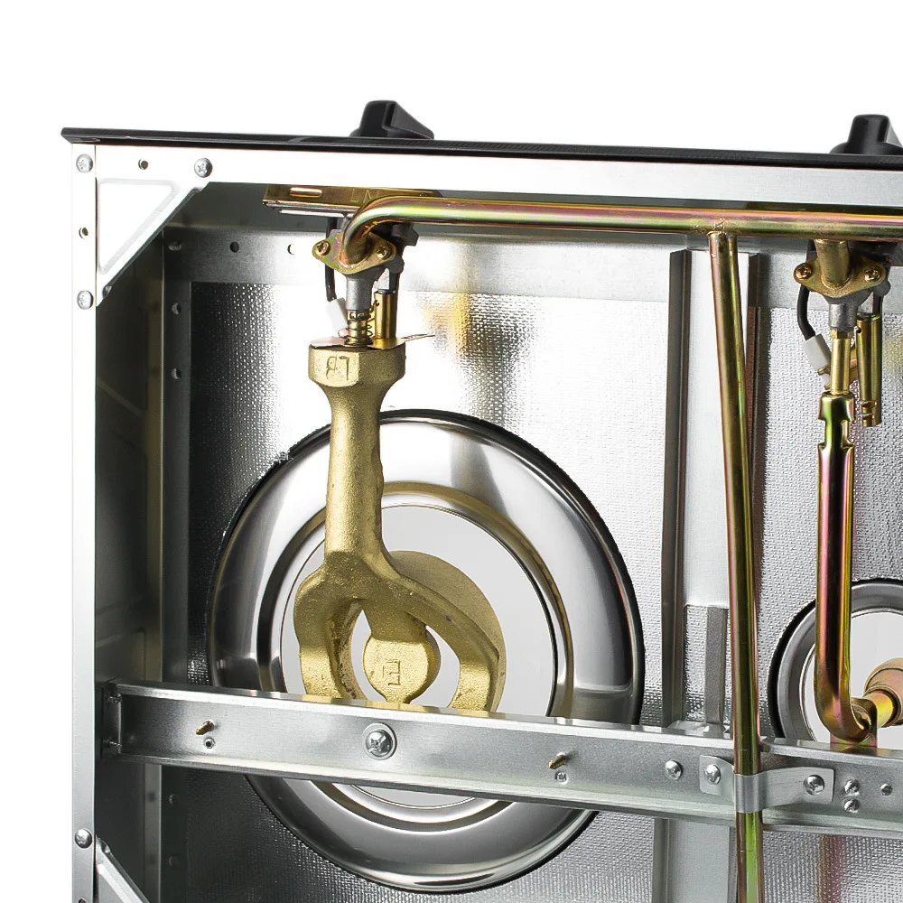 موقد غاز الإشعال الإلكتروني ذو 3 شعلات - طباخ سطح الطاولة الأكثر شيوعًا بدون أسطوانة للمطابخ الحديثة