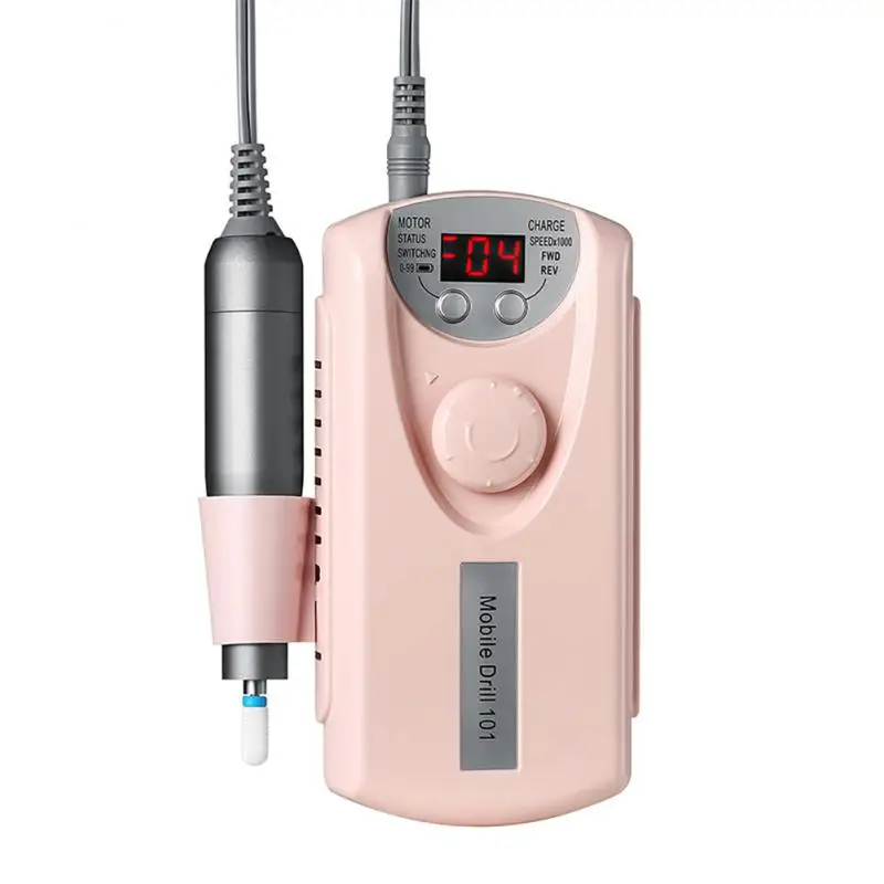 Electric Nail Drill Machine Portable Rechargeable Electric Manicure Nail File Pedicure Nail Cutter With Display