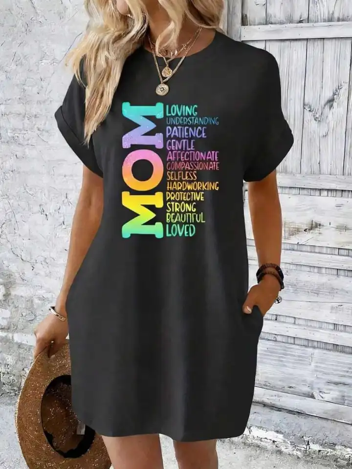 Casual Summer Printed Shirt Dress for Women