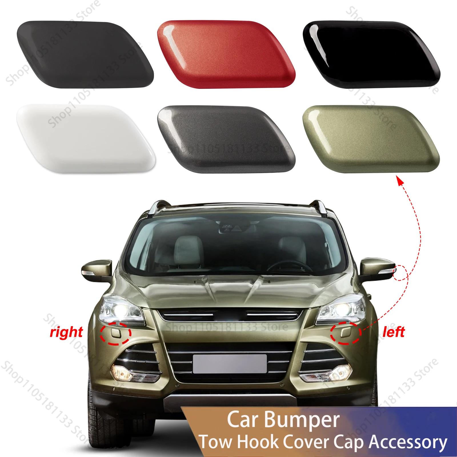 For Ford Escape Kuga 2013-2016 Front Bumper Headlight Washer Cover OE Replacement Premium Quality Direct Fit Installation