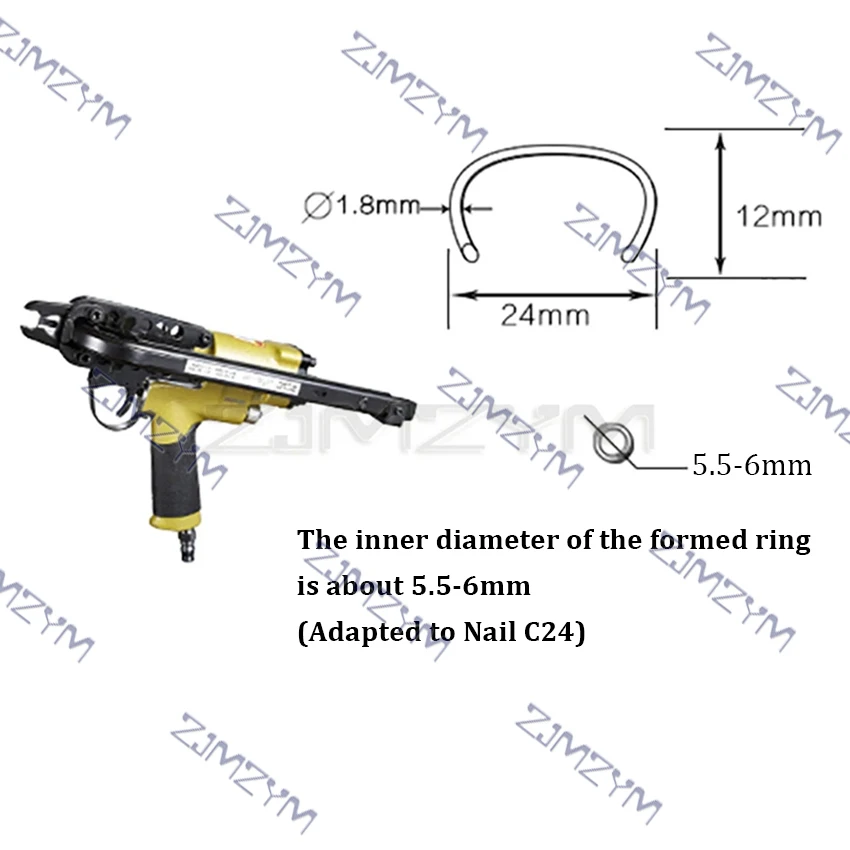 Pistola pneumatica con anello a C serie SC7C, pistola sparachiodi ad aria, pinza per anelli di maiale, chiodatrice di tipo C originale e autentica con anello a C Naier