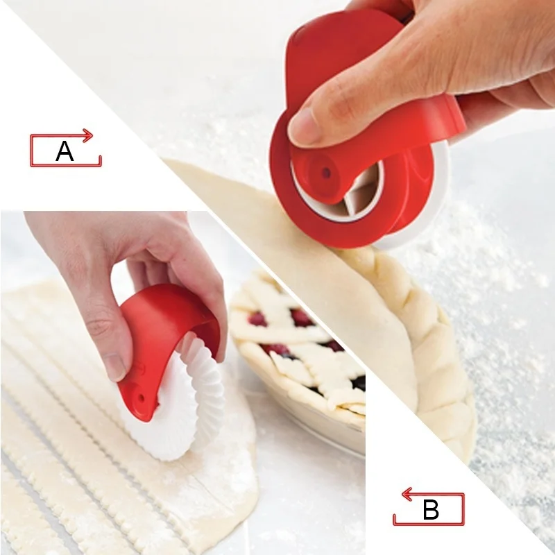 JJYY Pizza Pastry Cutter Pastry Pie Decoration Cutter Plastic Wheel Roller for Pizza Pastry Pie Crust Baking Cutter Pizza Shovel