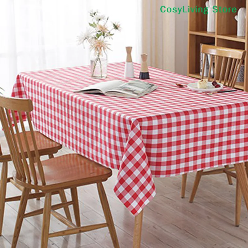 1Pcs Red Checkered Tablecloth Disposable Thickening Party Weddings Home Decoration