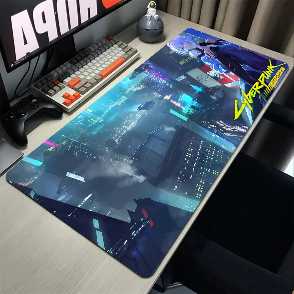 Anime Game Cyberpunk Edgerunners Mousepad Large Gaming Mouse Pad  LockEdge Thickened Computer Keyboard Table Desk Mat