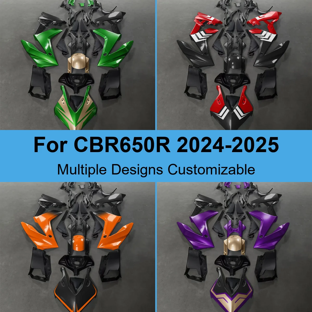 Fairing Body Panels Kit for CBR650R 2024-2025 RH03 650cc Injection Molded Full Body Panels Cowling Covers Spares Sets