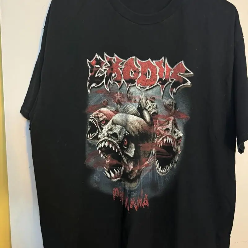 

Men Exodus Piranha T Shirt Size Xl