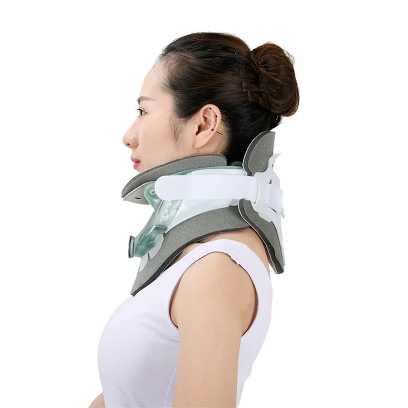 A97T 5X Cervical Traction Device Neck Corrector Cervical Collar Neck Stretch Protector Spine Fixation Support