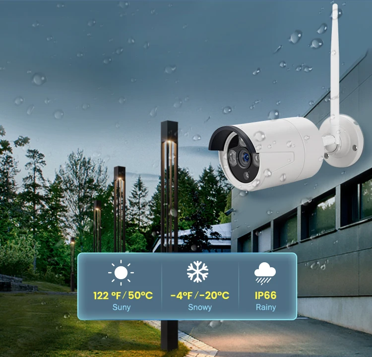 Heim überwachung CCTV-Funksystem 4ch 8ch Tuya Smart Wifi NVR Kit Outdoor 1080p 8-Kanal-Funkkamerasystem