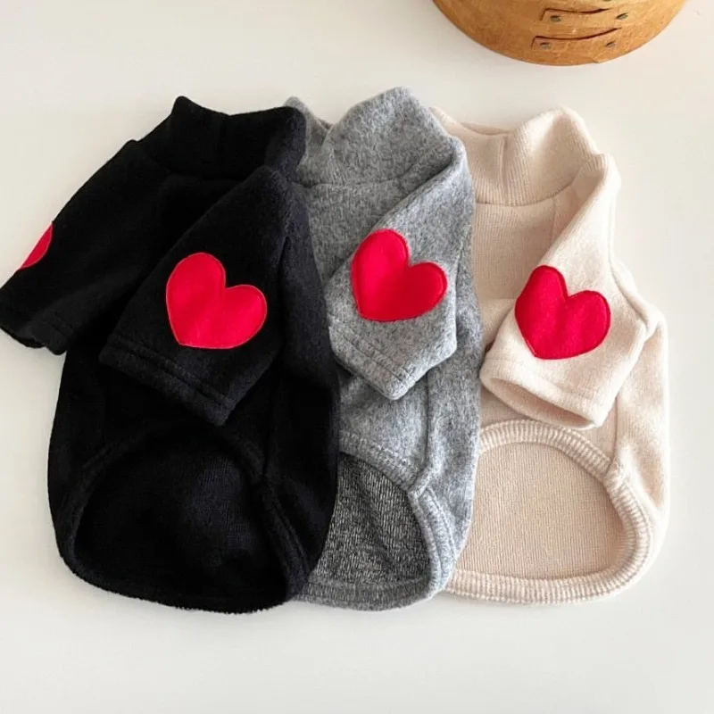 

Autumn and Winter Fluffy Love Hoodie Pet Dog Cat Small Dog Teddy Bear Yorkshire Thick Warm Clothes Dog Clothes for Small Dogs