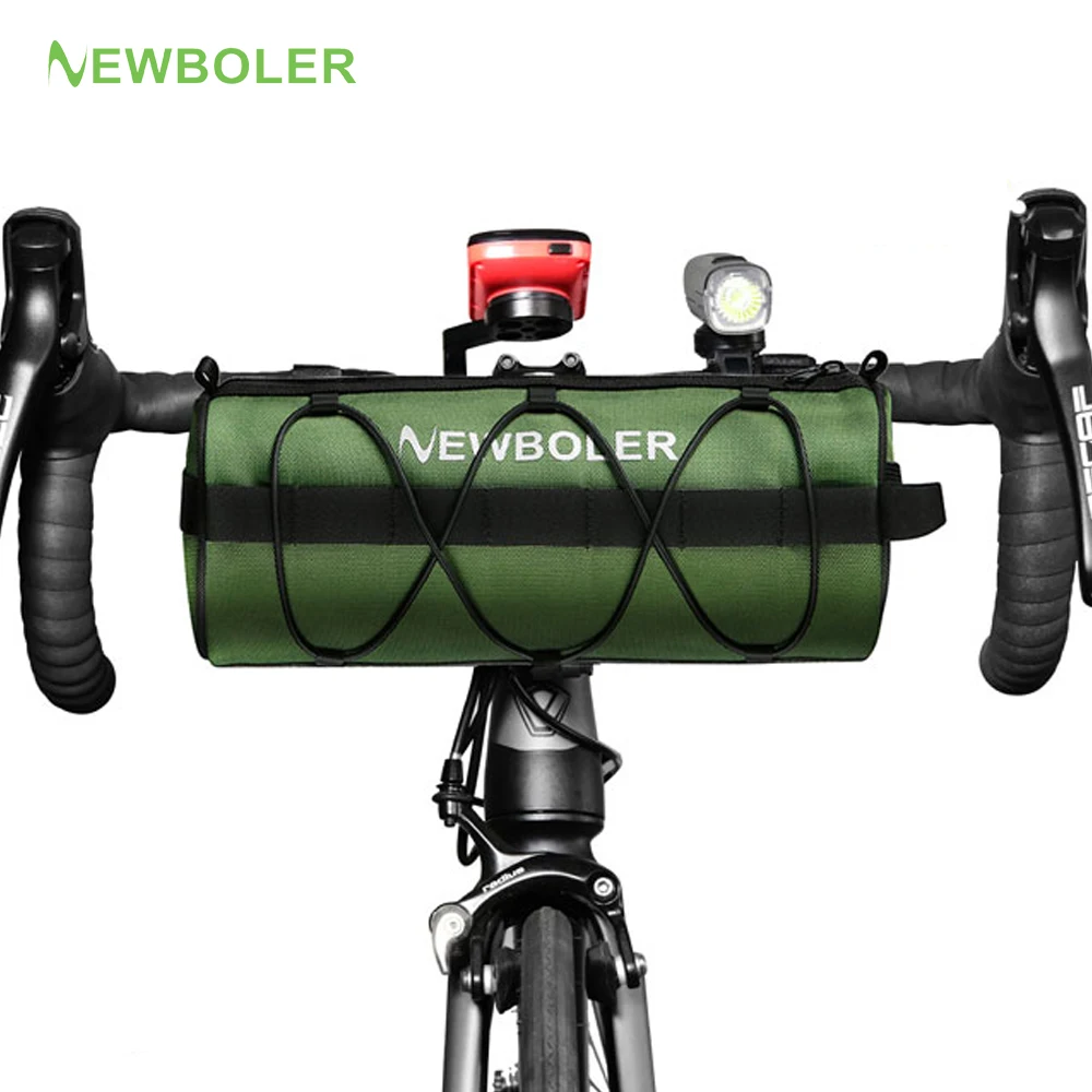 NEWBOLER Bike Handlebar Bag Bicycle Front Bag Storage Roll Bag Mountain Road Bikes Commuter Shoulder Bag Cycling Accessories