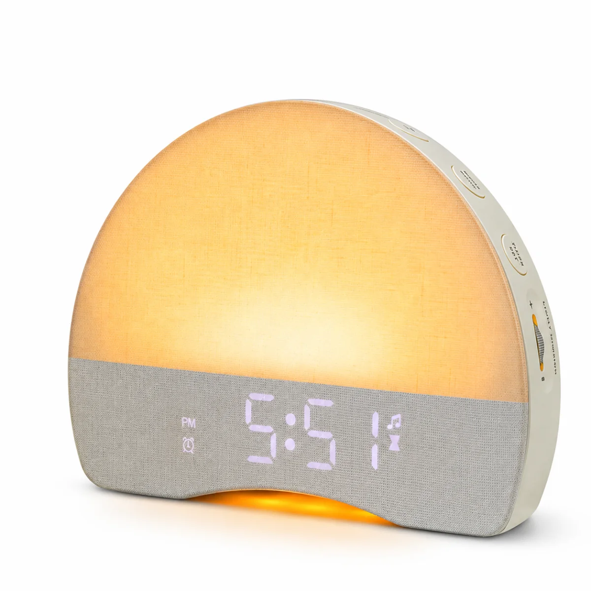 Sunrise Alarm Clock White Noise Machine Wake Up Light for Bedroom with 30 Soothing Sounds Dimmable Night Light for Heavy Sleeper