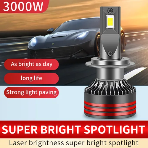 Imagen 2 del producto Faro LED para coche M8 Pro de alto brillo H4 haz alto/bajo H8 H11 H7 9005 foco láser retroadaptación lámpara de coche Plug-and-Play