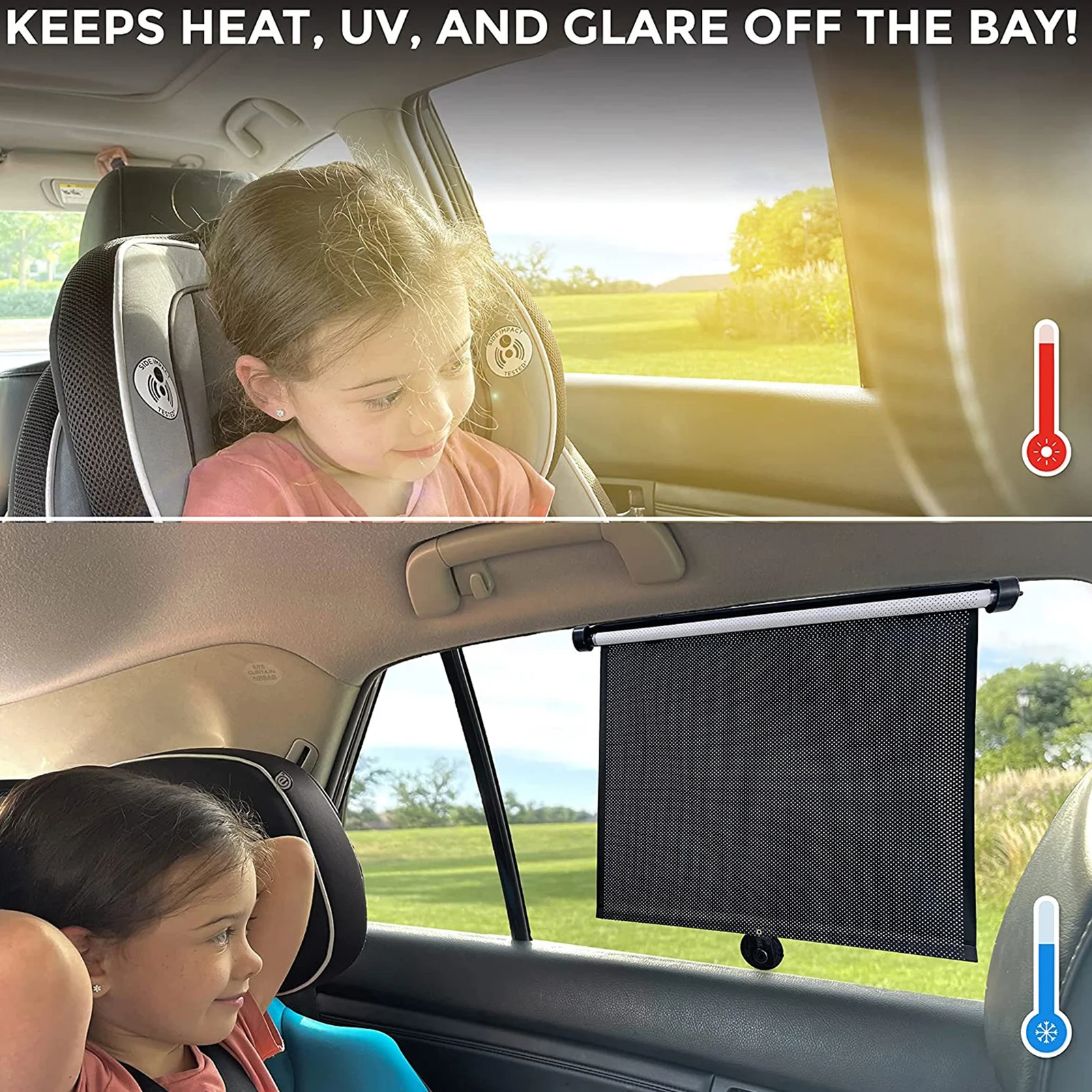 Retractable Car Seats Sun Protection Sun Shade Car Window Shade For Car Heat And UV Protection Car Window Shade for Baby Child